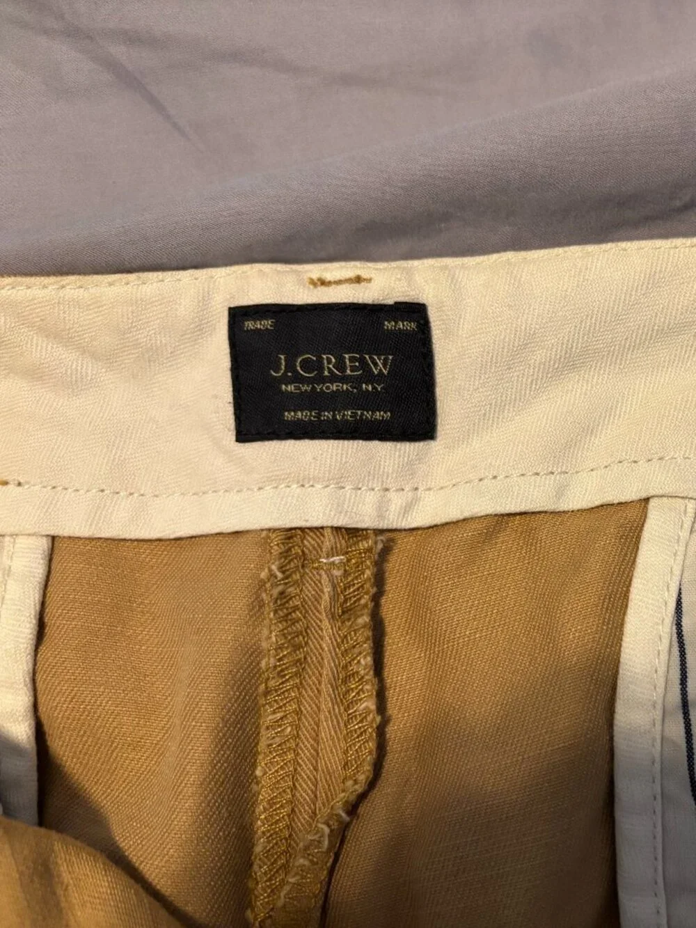 J. Crew tan colored denim shorts